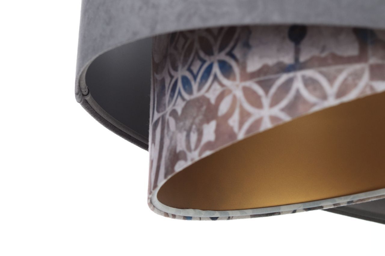 Suspension E27 ronde D : 50 cm Aspect velours Moderne Tissu