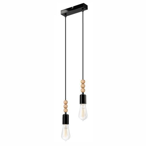 Suspension CHANIA Noir long Lampe de table à manger