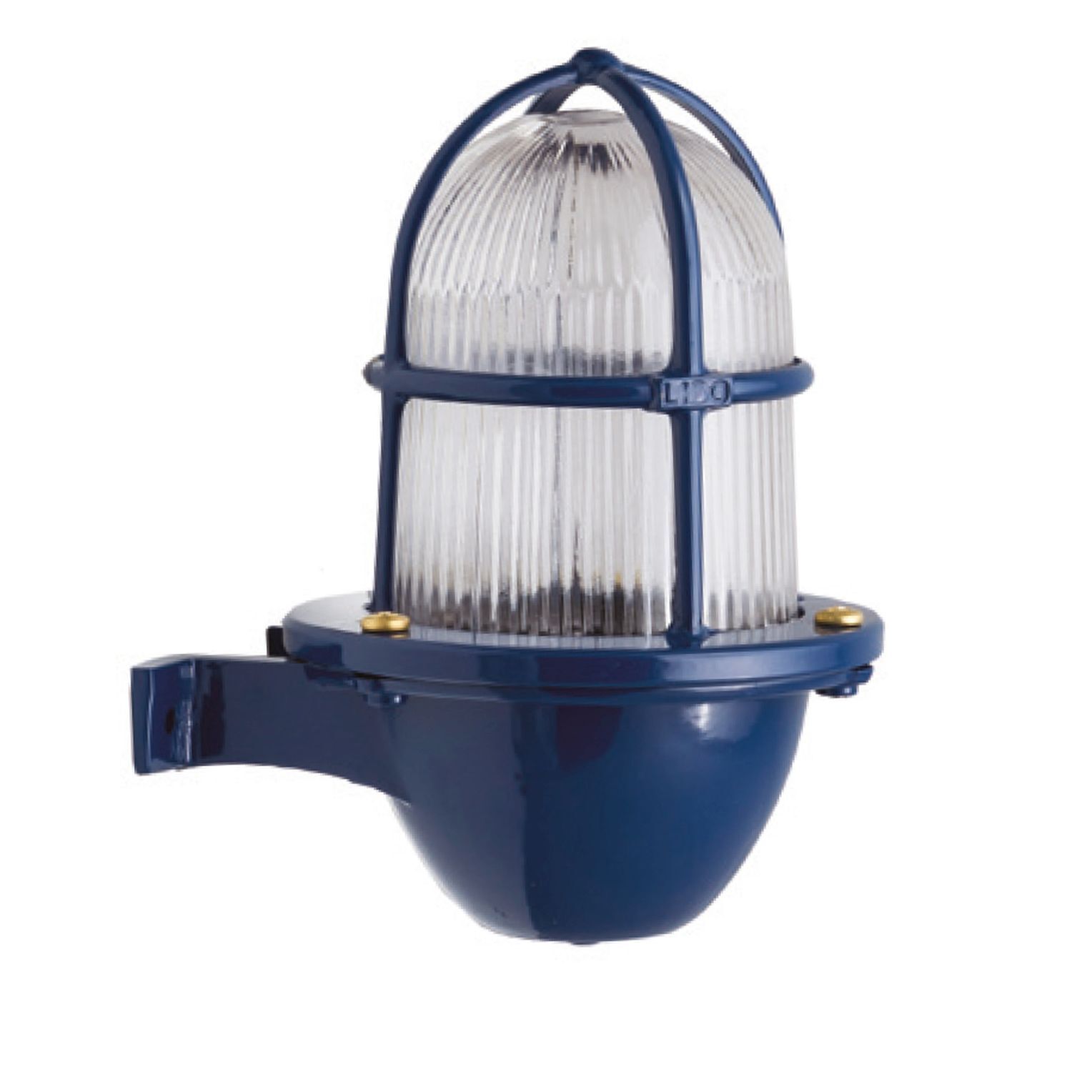 Applique extérieure laiton verre E27 IP64 H : 18 cm petit bleu