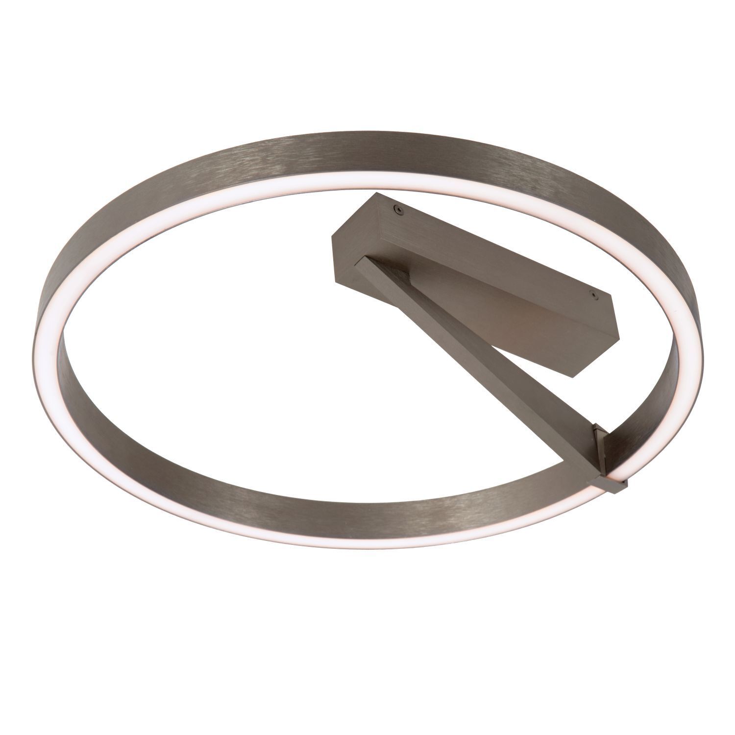 LED Deckenlampe Aluminium Fernbedienung B:40 cm 2200 K hängelampe, ringförmig, LED, metall, neutralgrau