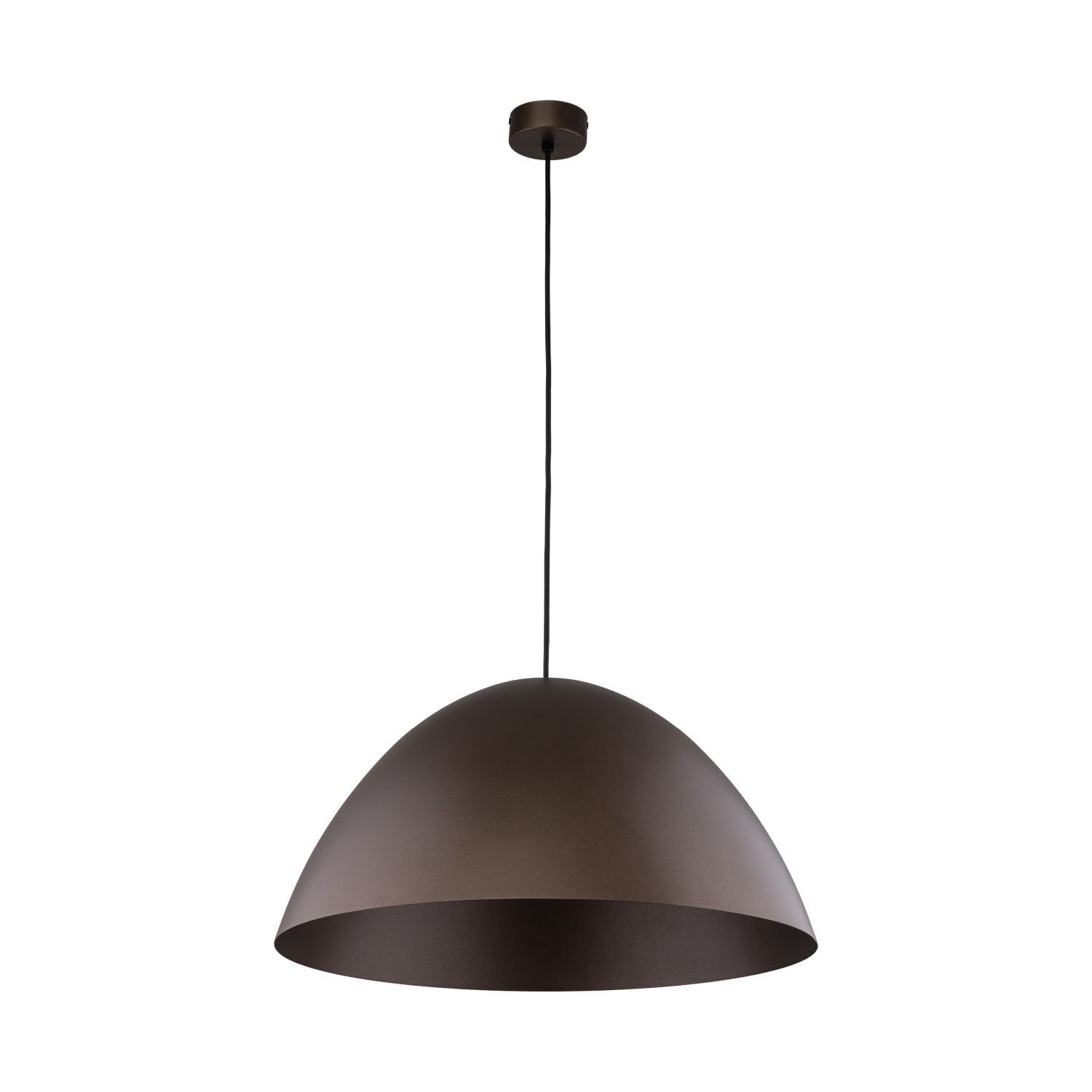 Lampe à suspendre ronde Ø 50 cm H : max. 1,7 m Marron Métal E27