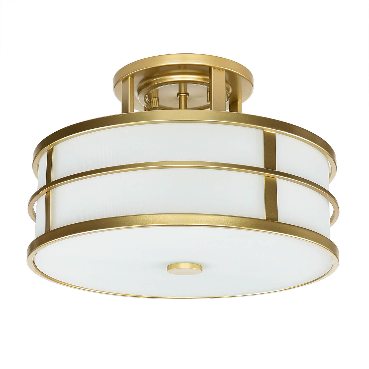 Lampe de plafond laiton crème 3x E27 Ø 34 cm ronde SHOJI Deckenleuchte, Leuchte, Deckenventilator, Gerät, Elektrisches Gerät