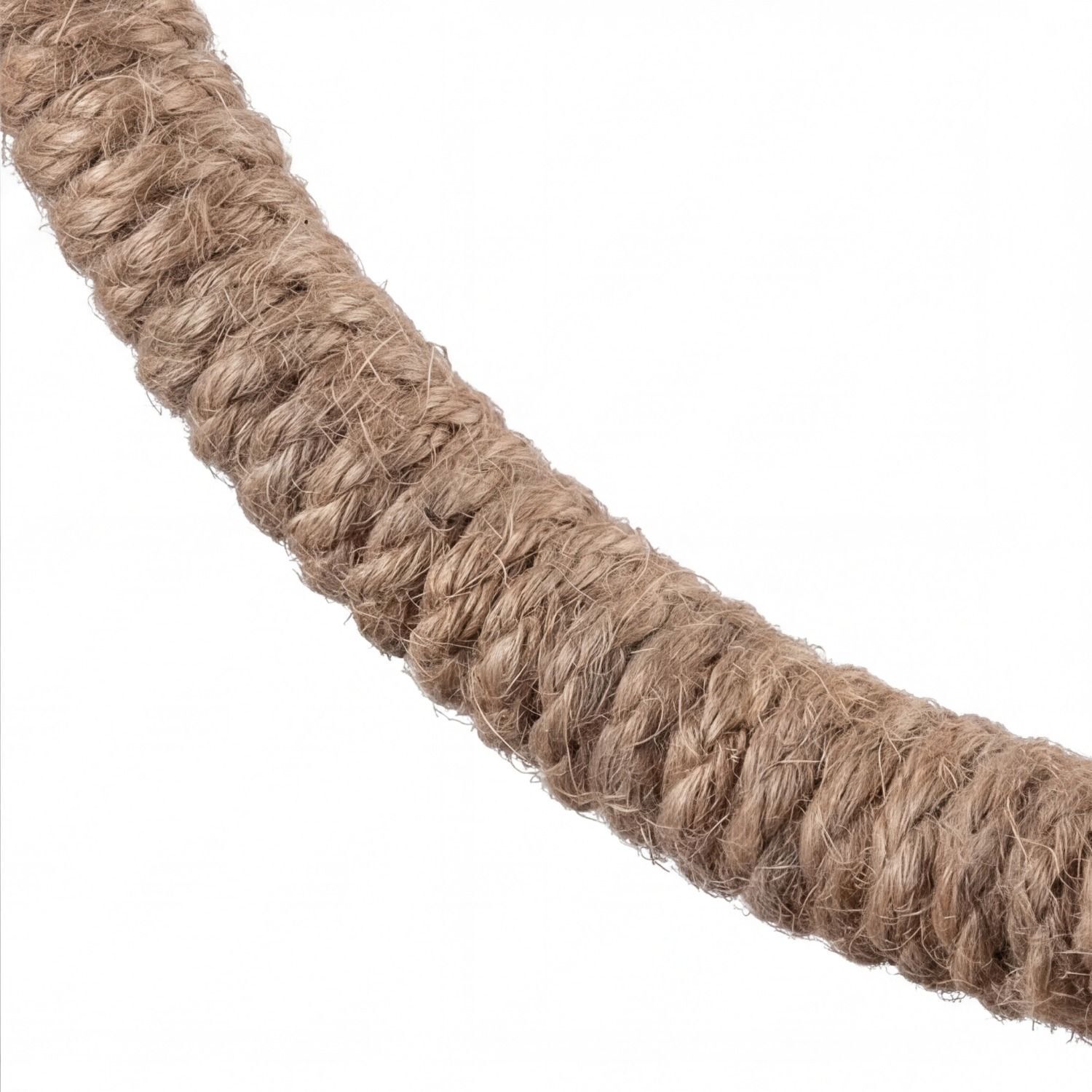 Wandlampe Metall Rauchglas E27 H: 30 cm Modern YLONA Seil, Schnur, Juteseil, Kordel, Textur