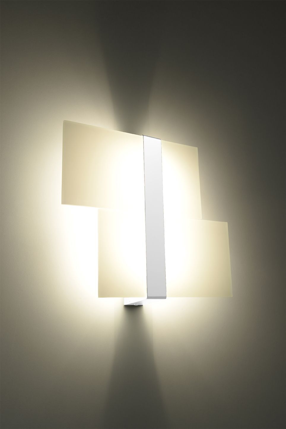 Applique murale verre métal blanc 2x G9 faible éblouissement décoratif