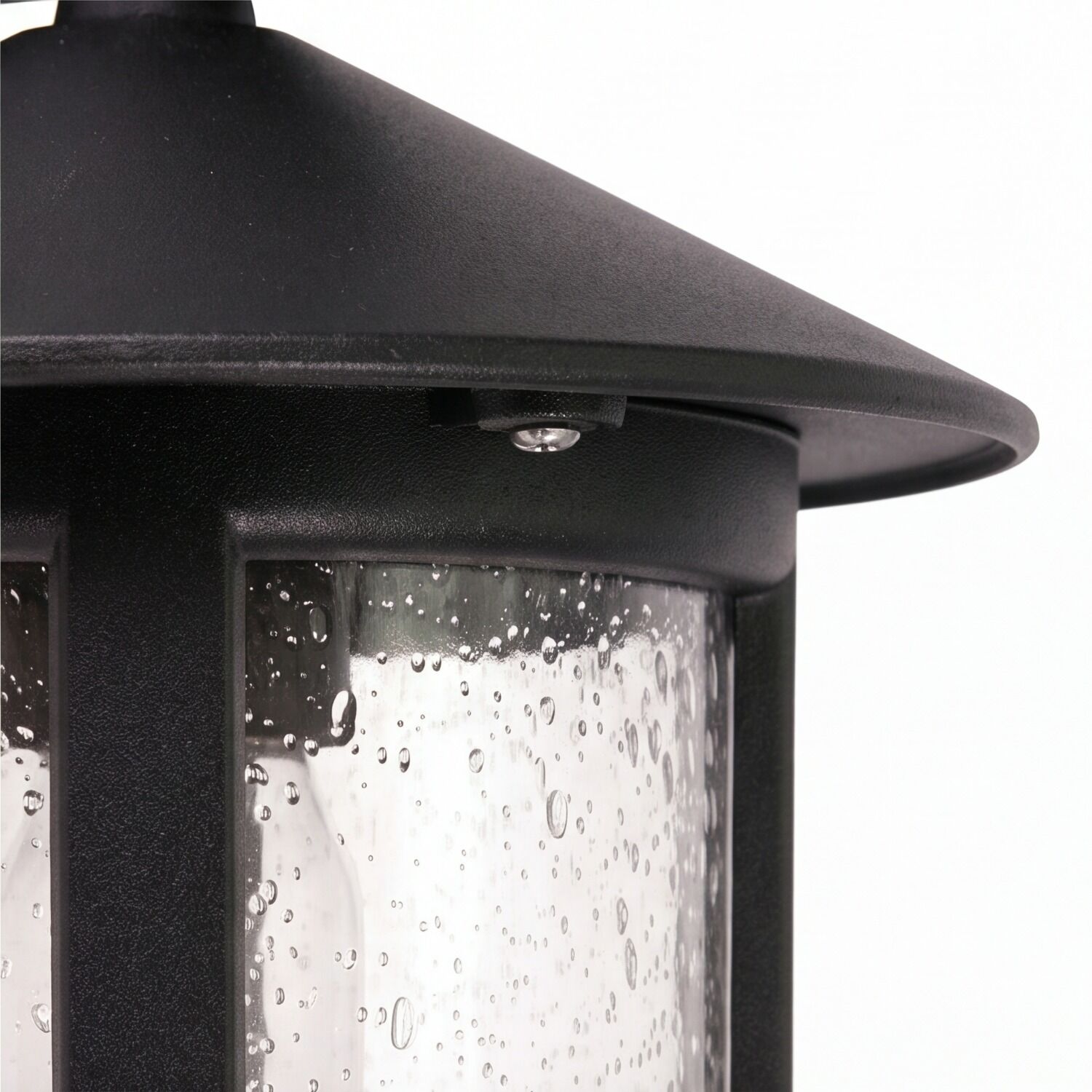 aussen-wandleuchte-aussenlampe-ashford-1-flammig-schwarz-rustikal-vintage-45-5 Laterne, Lampengehäuse, Glasfenster, Regentropfen-Design, Schwarz