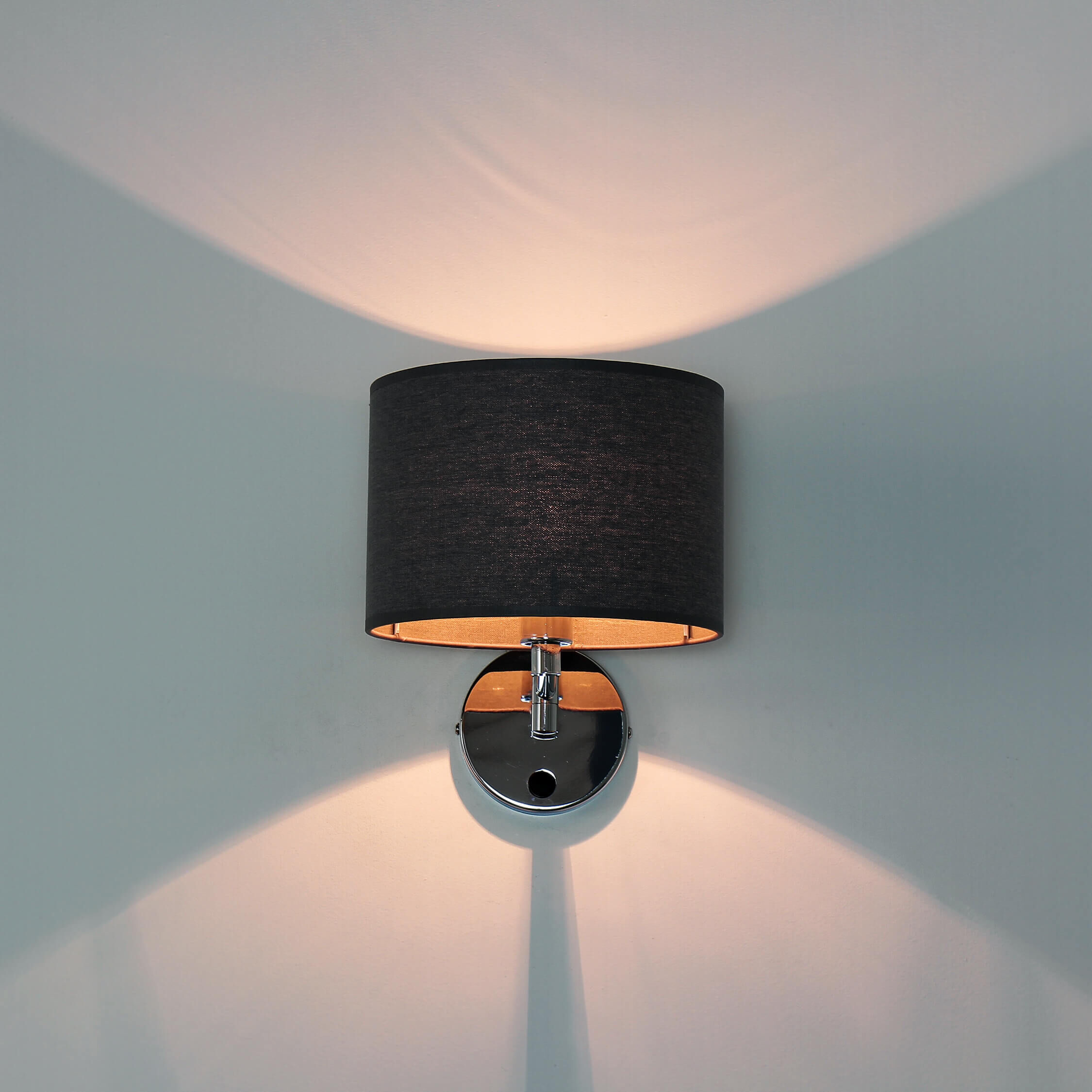 Applique Gris Métal Tissu Lampe, Lampenschirm