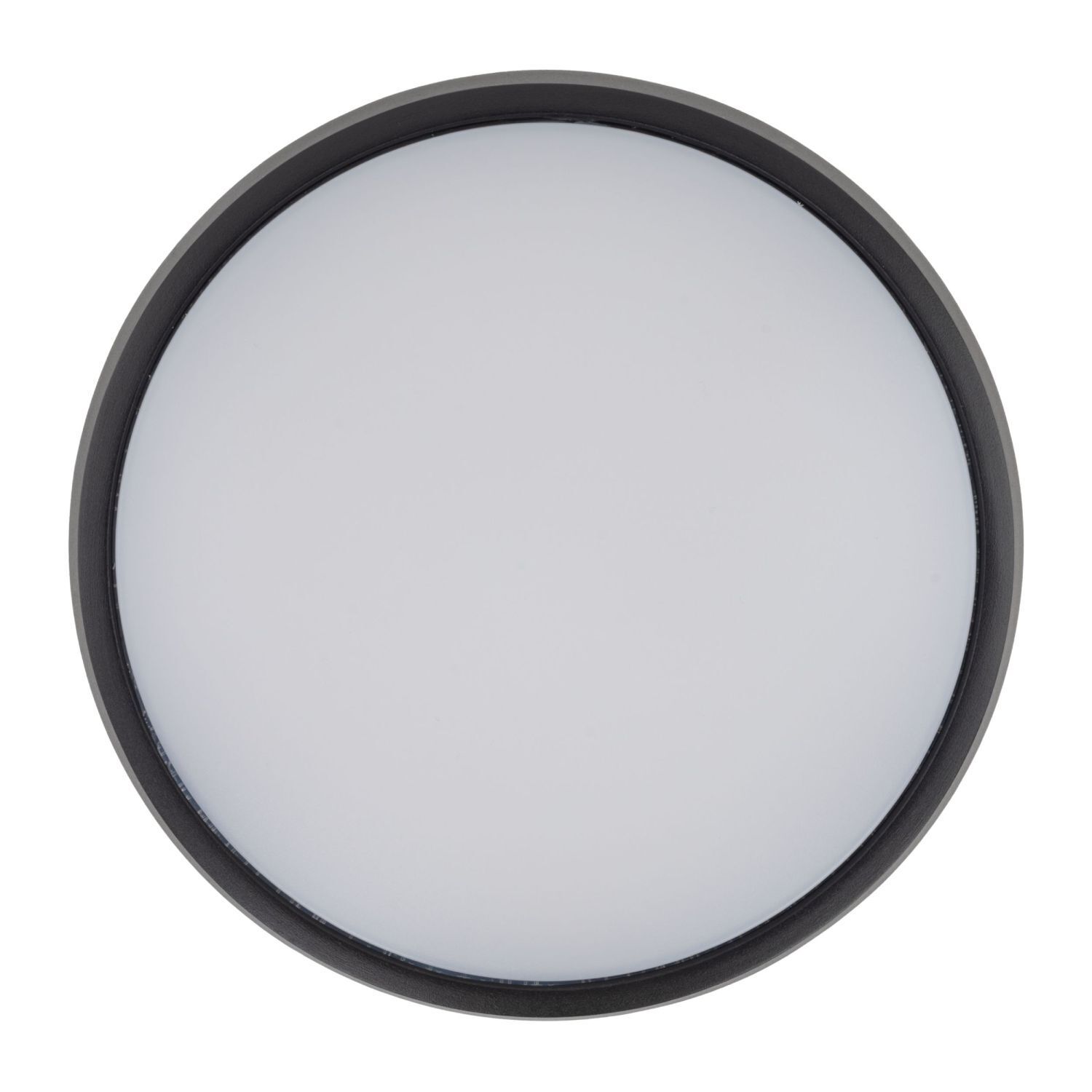 Applique extérieure ronde à LED IP54 aluminium noir 18 W