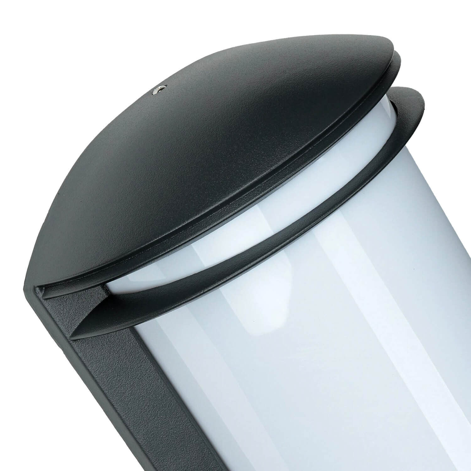 Lampe de jardin extérieure moderne semi-circulaire QUARTZ couleur anthracite