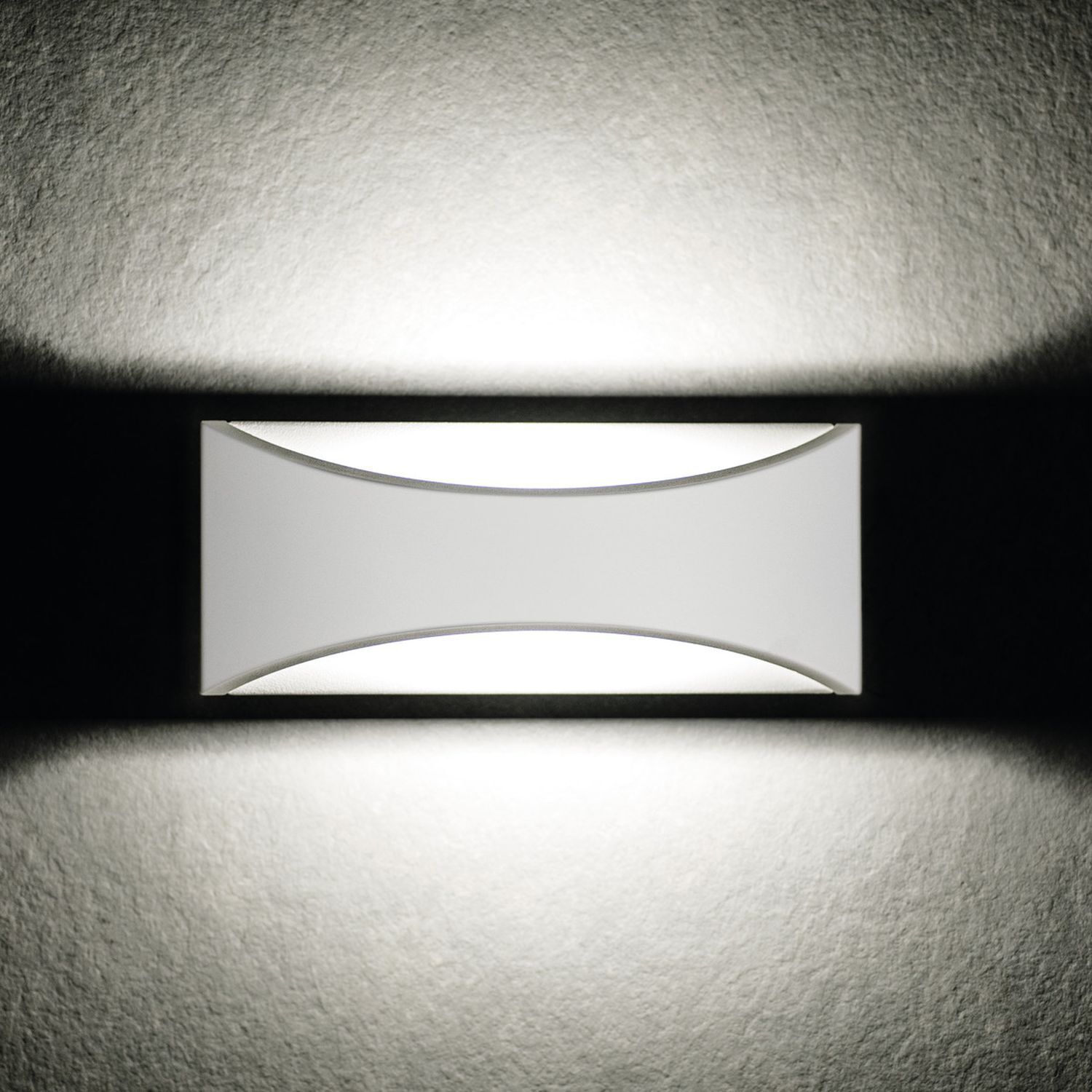 Lampe d'extérieur LED Up Down Blanc IP54 Entrée aluminium Deckenleuchte, Beleuchtung