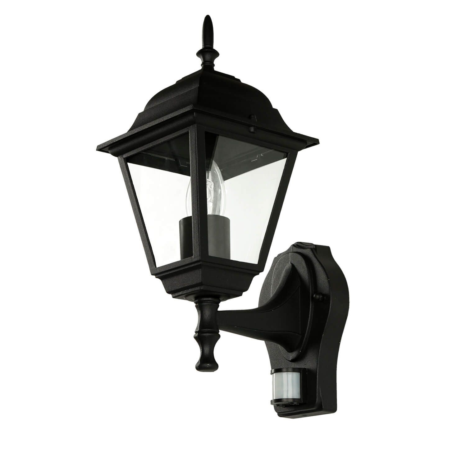 Außenleuchte mit Bewegungsmelder IP44 schwarz TIROL Lampe