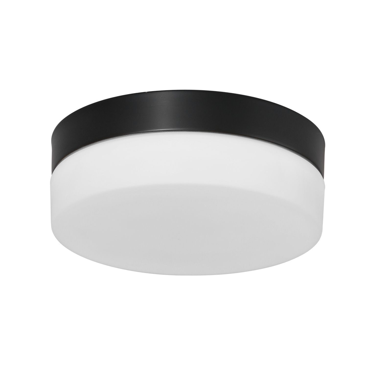 Plafonnier LED rond verre métal IP44 Ø24 cm 18 W