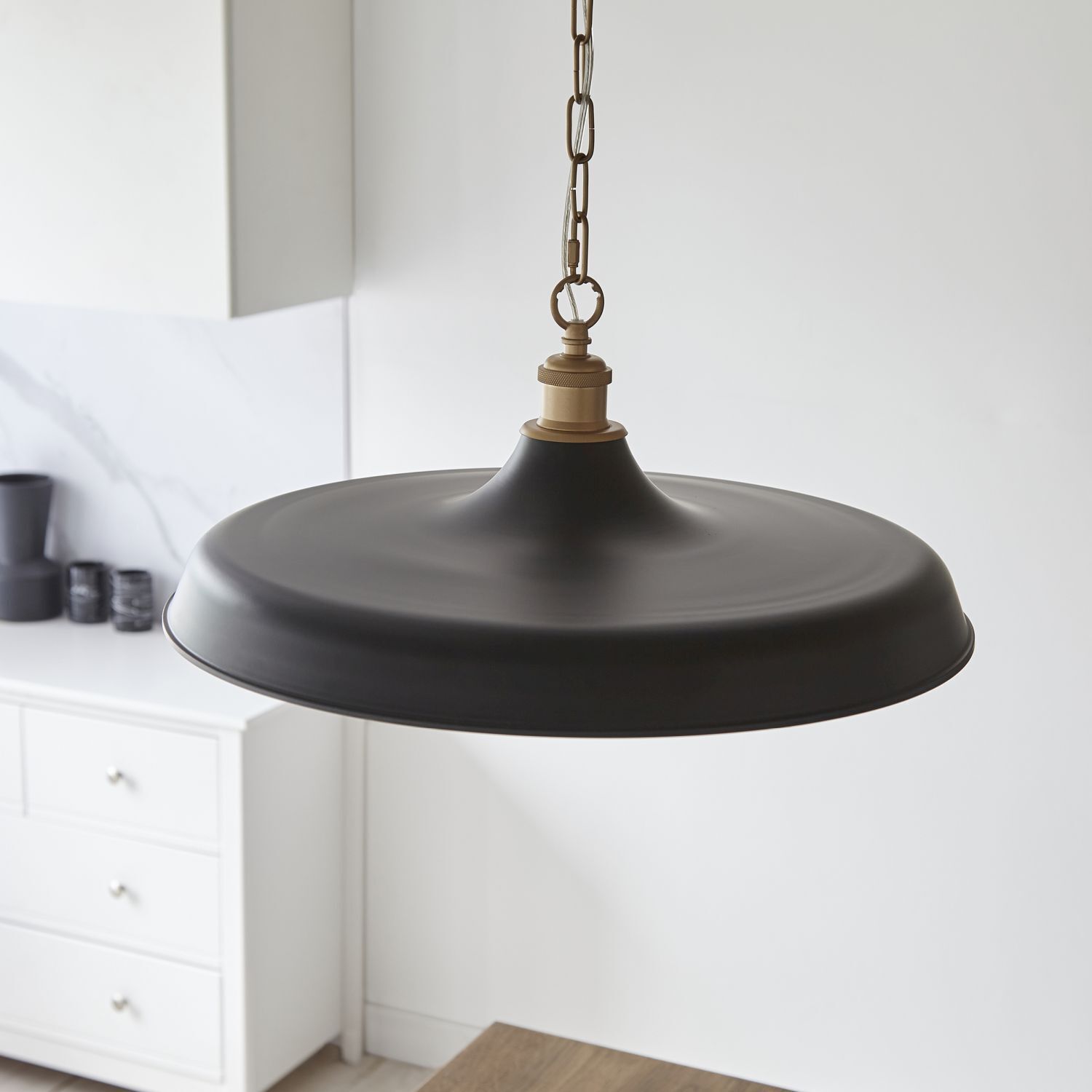 Suspension noir or rond Ø 50 cm métal E27 ADAM