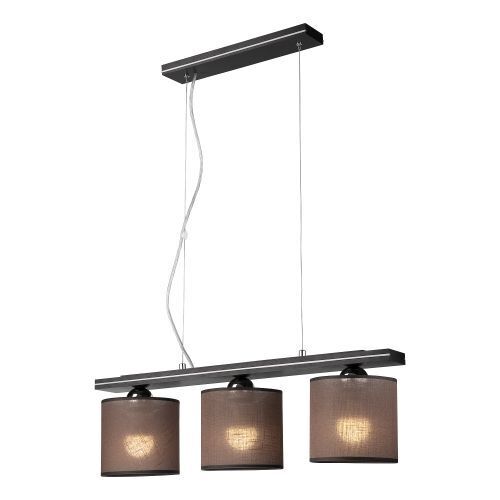 Marron Noir Lampe à suspendre Tissu 3-flmg Table de salle à manger