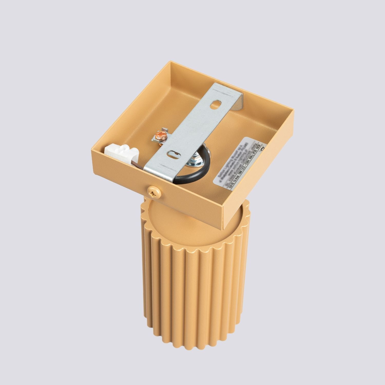 Applique GU10 L : 8 cm petite orientable en aluminium doré Kiste, Karton