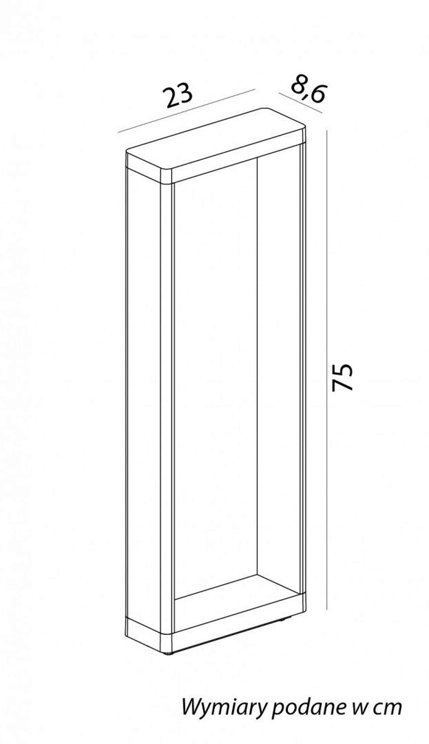 Lampadaire LED extérieur aluminium verre IP65 9 W 75 cm de haut
