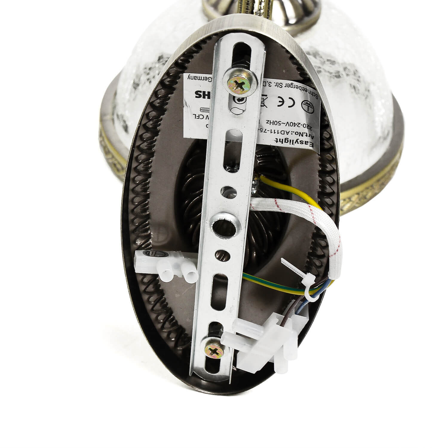 Applique Métal Verre Art Nouveau élégant CHARLES Maschine, Sprach, Rad, Rotor, Spirale