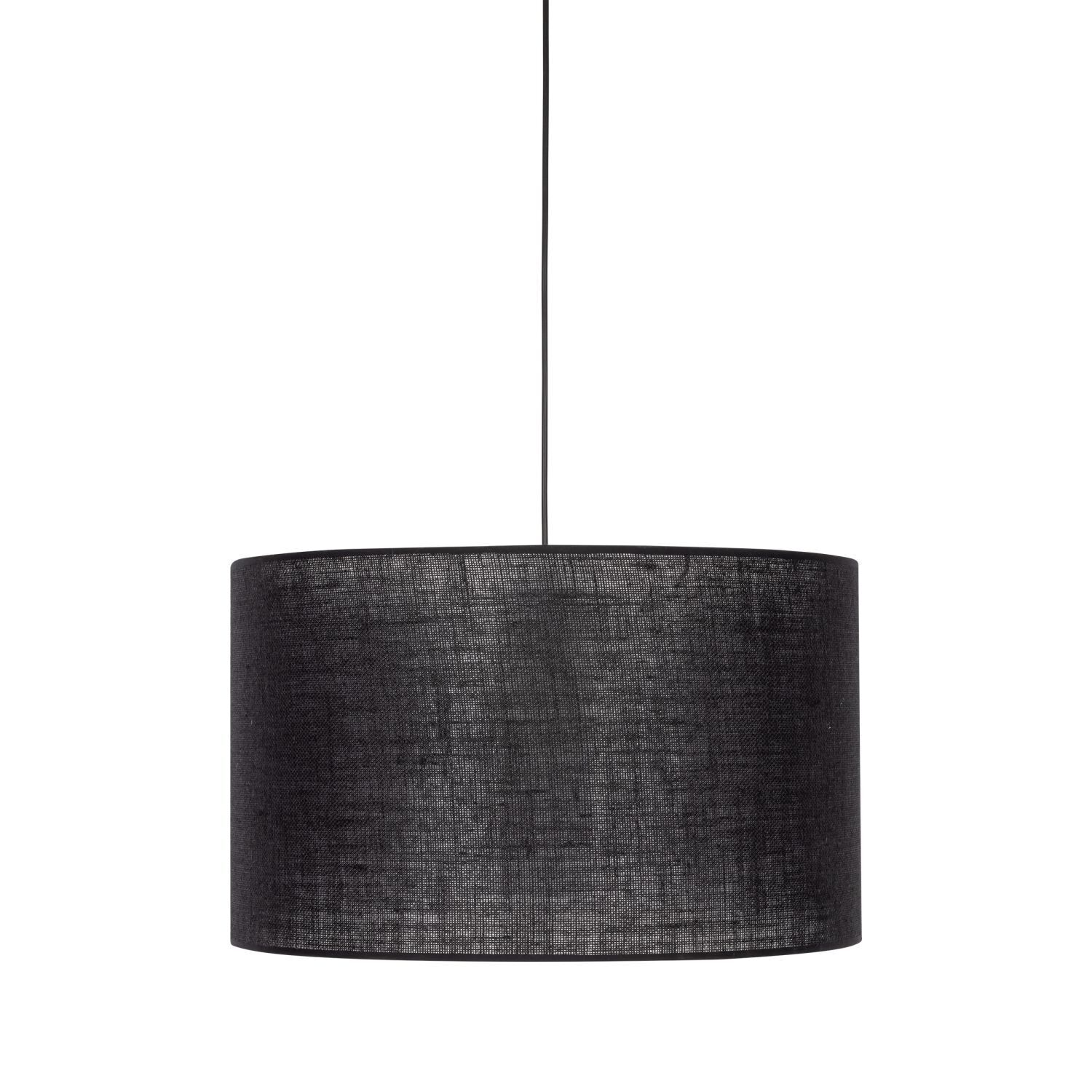 Lampe à suspendre Noir Ø 50 cm H : max. 180 cm E27 Tissu