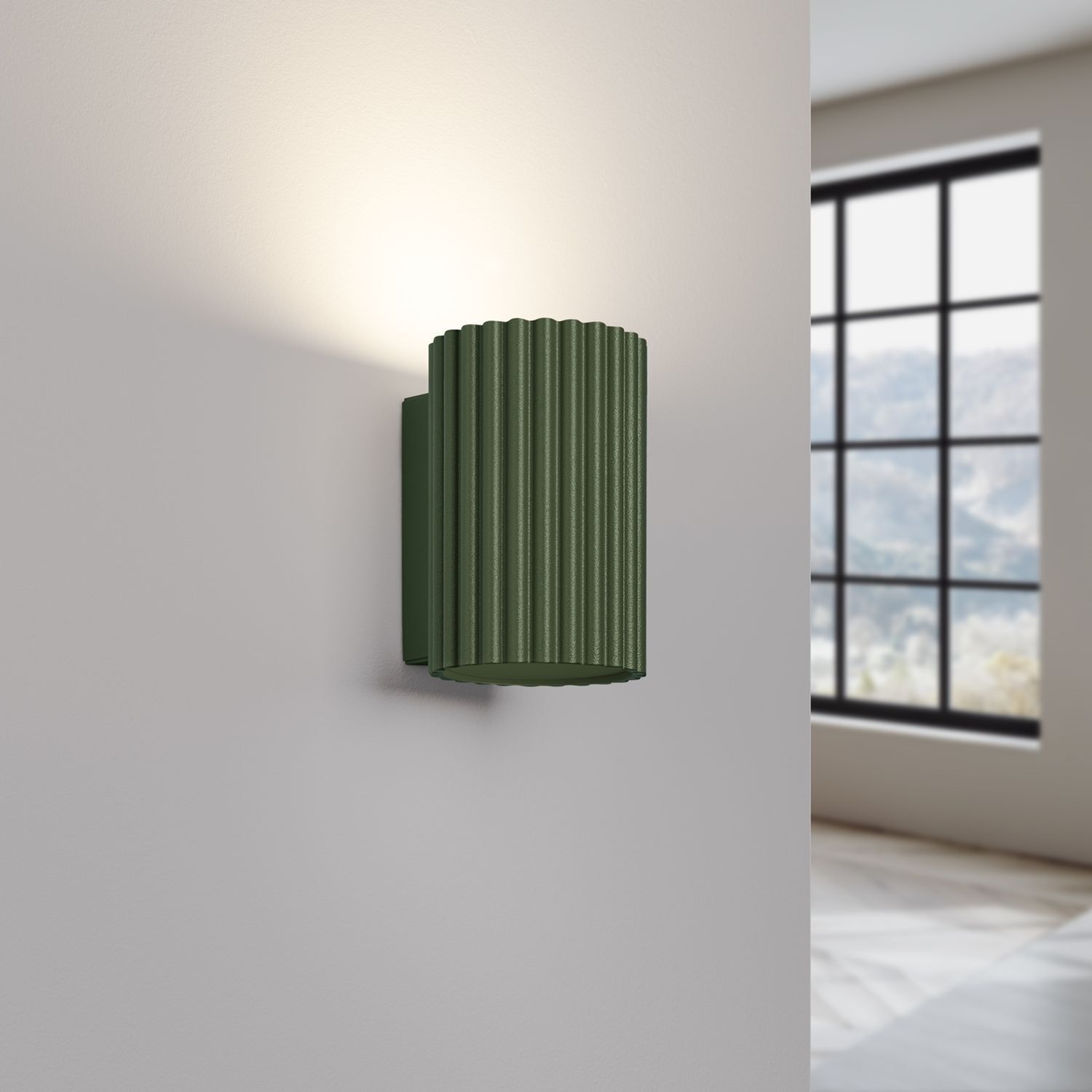 Applique murale GU10 H : 10 cm petite in Vert Moderne Aluminium