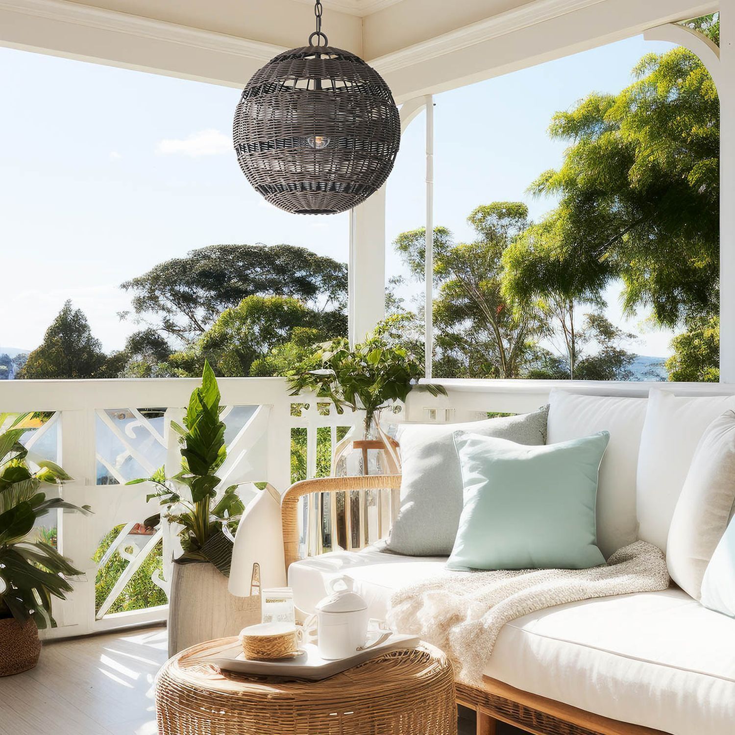 Suspension extérieure abat-jour corbeille E27 IP44 en bronze foncé Architektur, Balkon, Gebäude, Inneneinrichtung