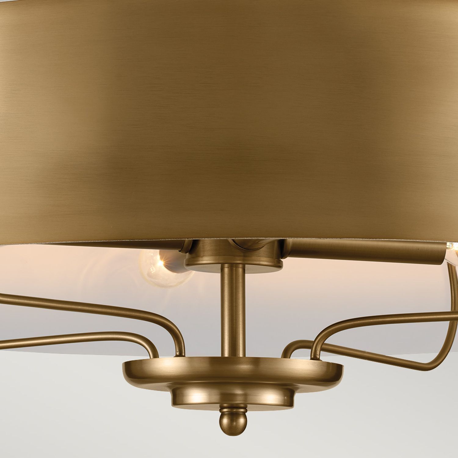 Plafonnier rond 4x E14 réglable en hauteur en laiton TILLY