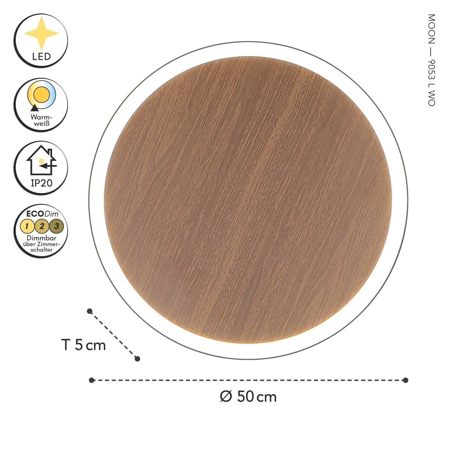 Deckel, Lampendach, runde Lampe, bronzenfarbene, Holzfinish