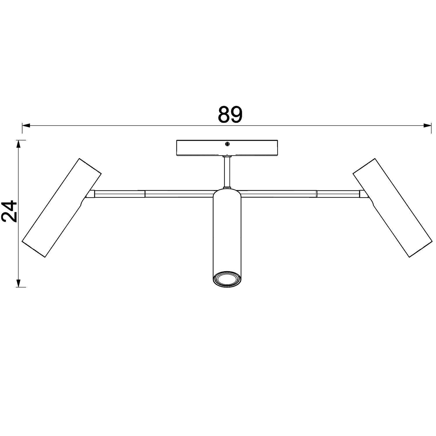 Spot de plafond flexible doré GU10 H:24 cm élégant