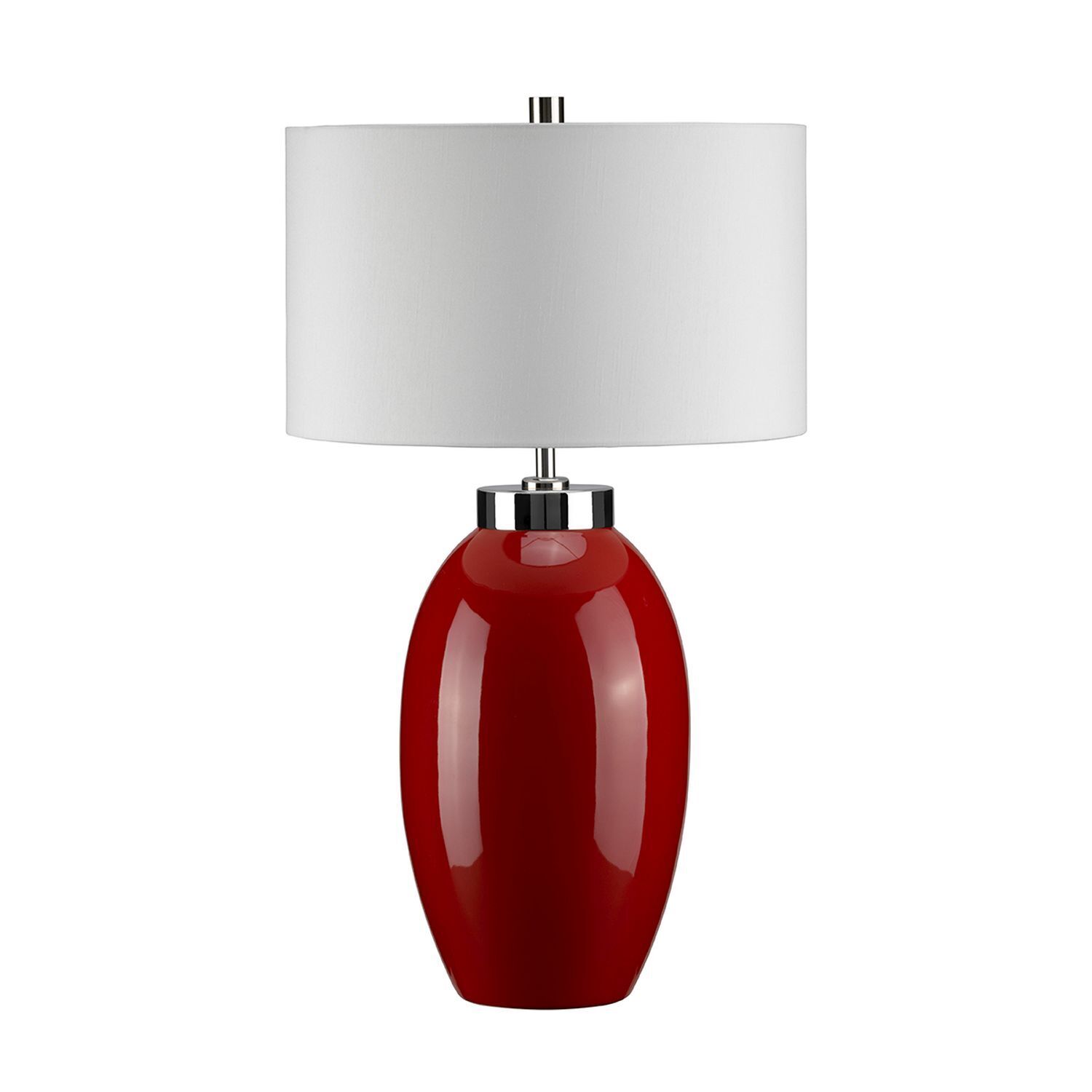 Lampe de table THALIE Rouge Porcelaine H:58cm Lampe design