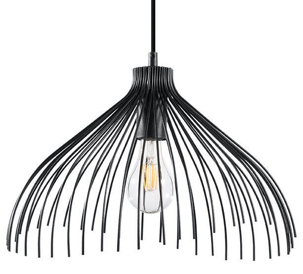 Fil de fer Lampe à suspendre noir Ø40cm E27 Lampe à suspendre