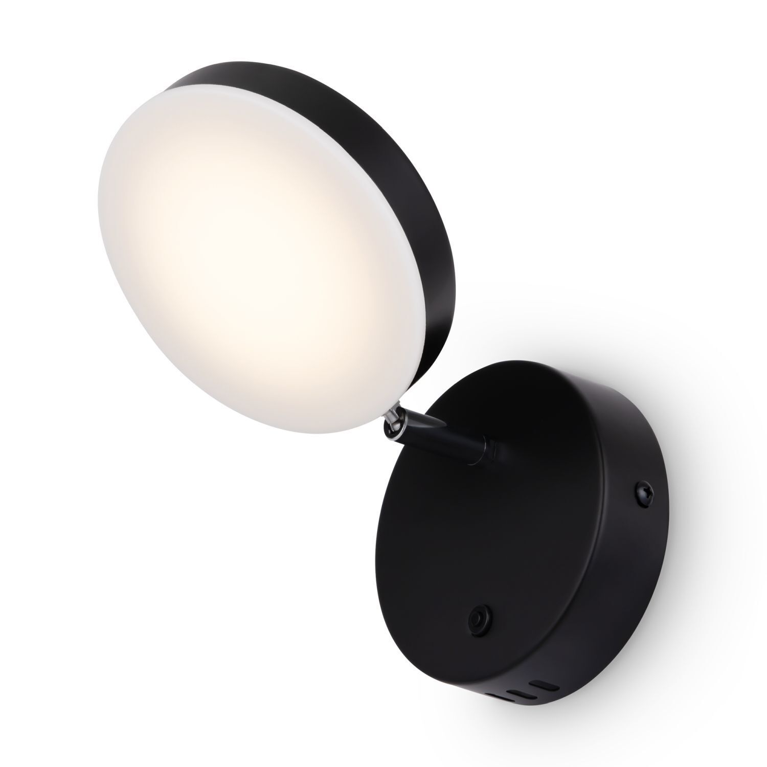 Spot de plafond métal LED ajustable noir rond