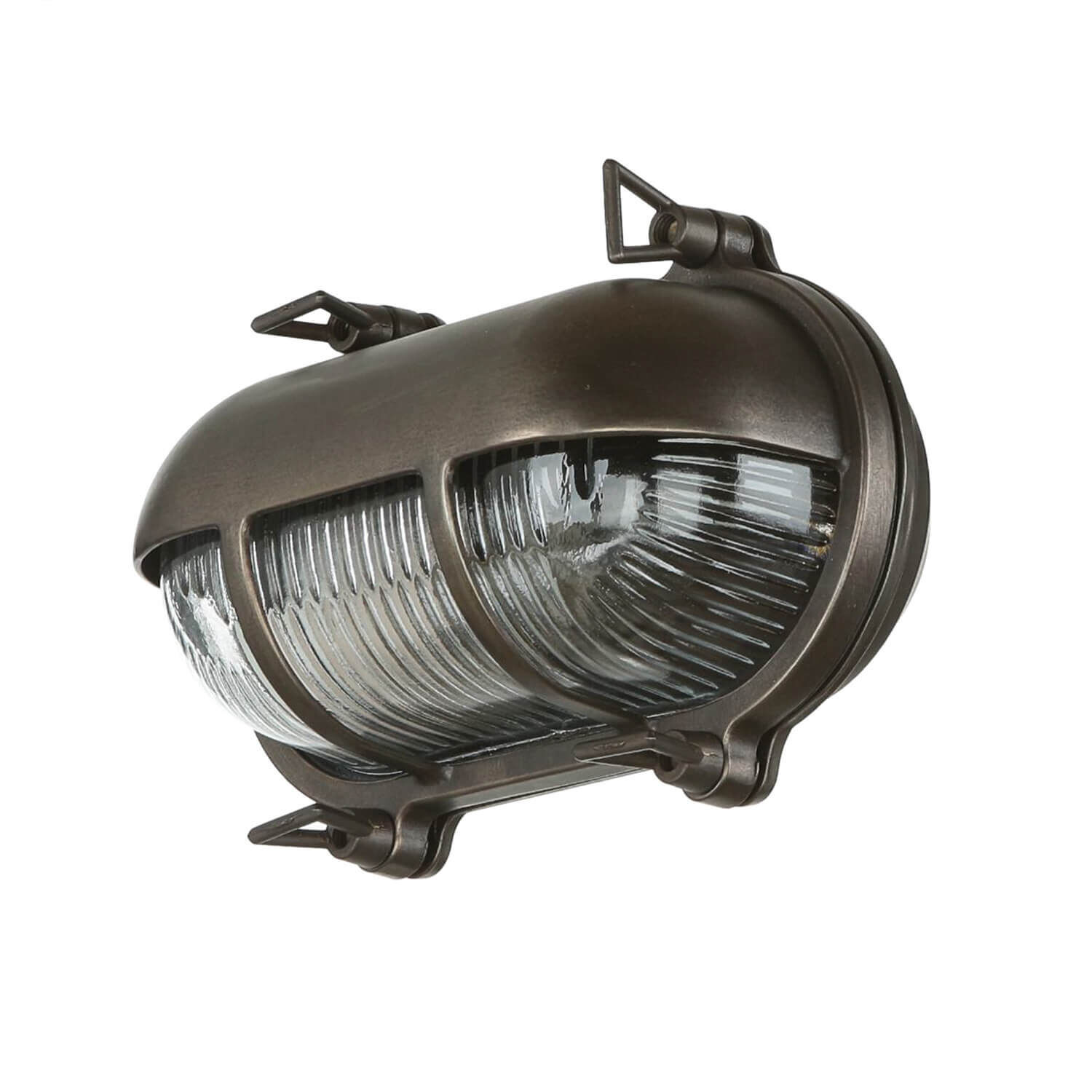 Lampe d'extérieur mur laiton verre Maritim IP64 L : 21 cm E27