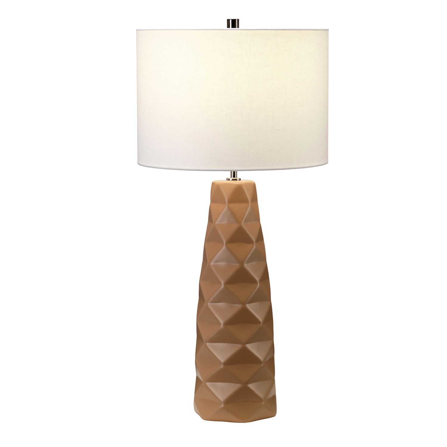 Lampe de table en céramique tissu 75 cm de haut en beige crème