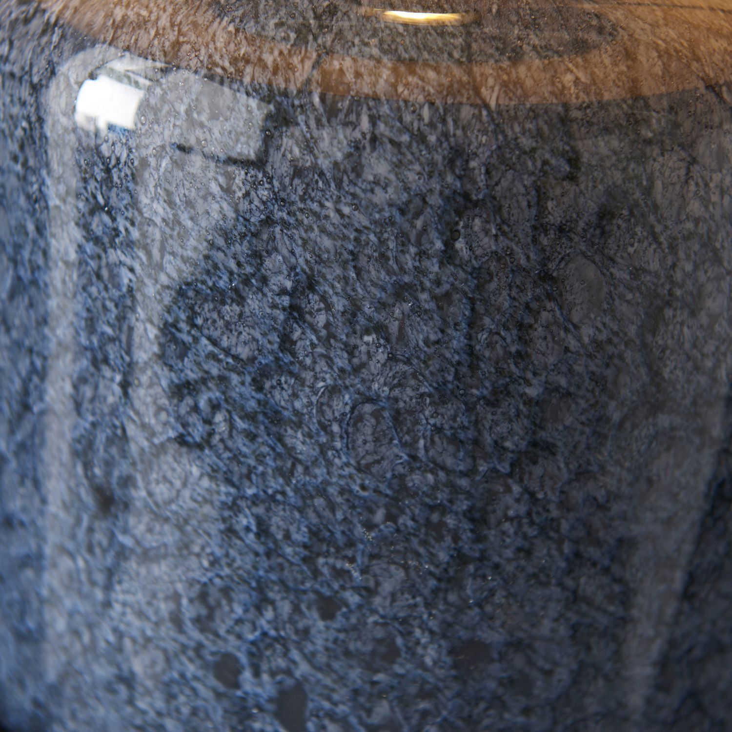 Lampe de table bleu or 48,5 cm de haut tissu verre métal E27