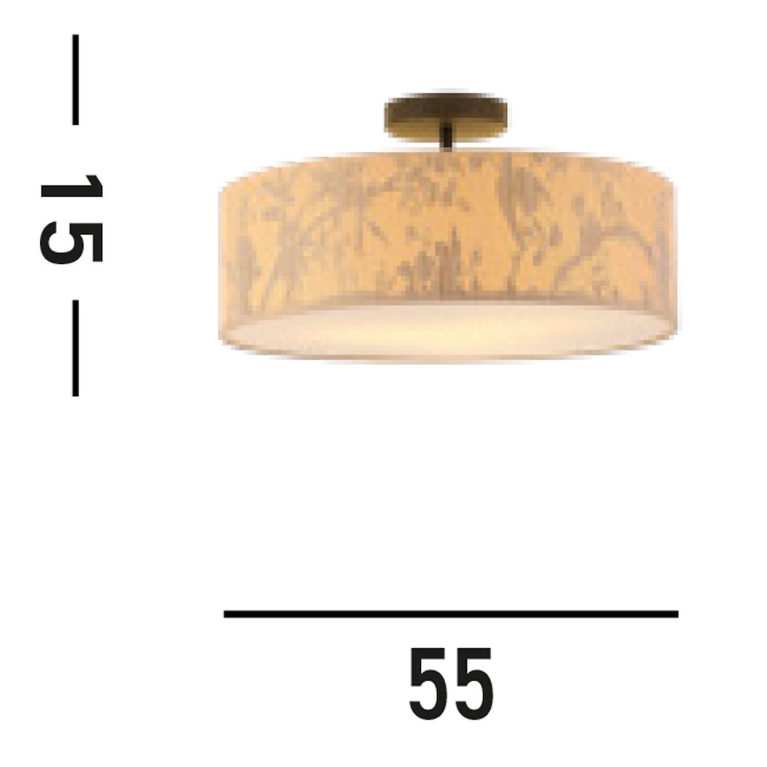 Plafonnier décoratif motif bambou E27 3-flamme Plafonnier décoratif motif bambou E27 3-flamme