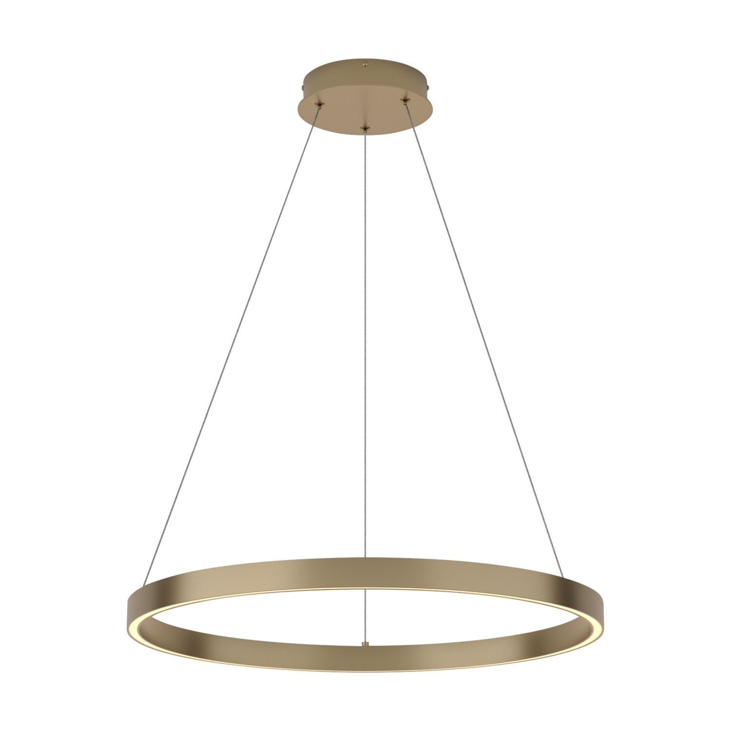 Lustre LED aluminium rond Ø 60 cm H : max. 120 cm Leuchter, Lampe