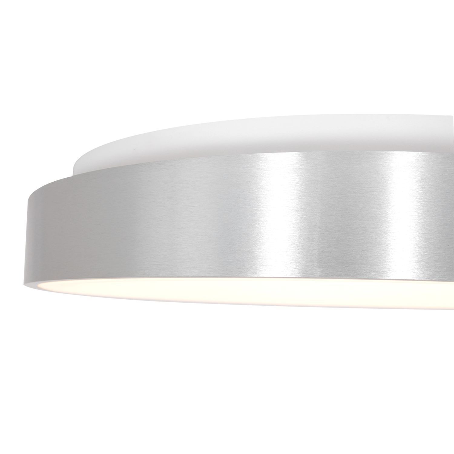 Plafonnier LED métal plastique argenté blanc 2700 K