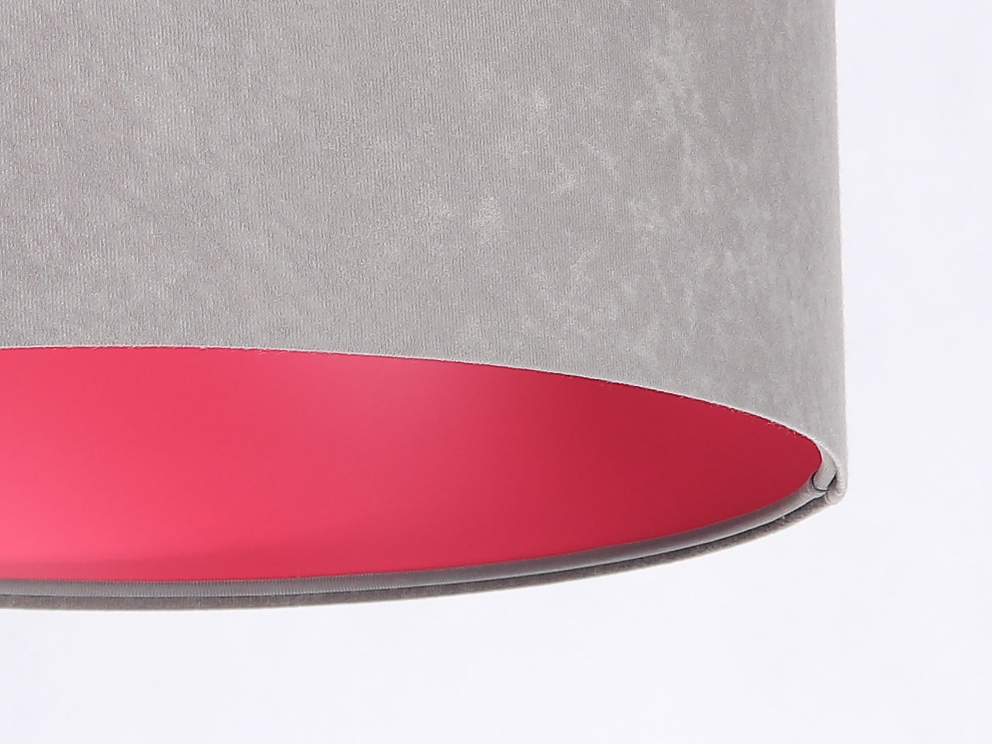 Lampe à suspendre Abat-jour Gris Rose Tissu Rétro Salle à manger