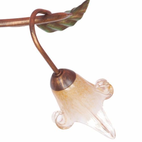 Orange Plafonnier Métal 4-flmg Rustique