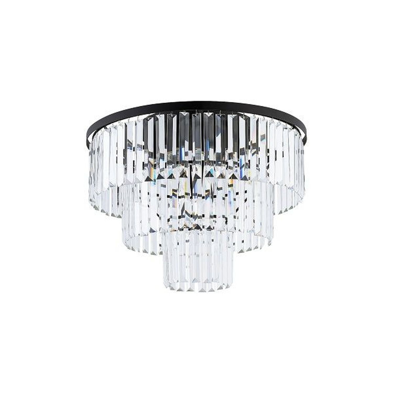 deckenleuchte-jugendstil-lampen-glaslampe-ostrowo-9x-e14-bis-25-w-schwarz-transparent-metall-kristalle-glas-lele66787-04 Kronleuchter, Kristall, Deckenleuchte, Stufenlampe, Elegante Beleuchtung