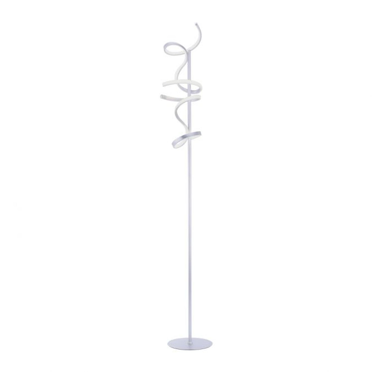 Lampadaire LED à intensité variable en métal 156 cm 3000 K en argent