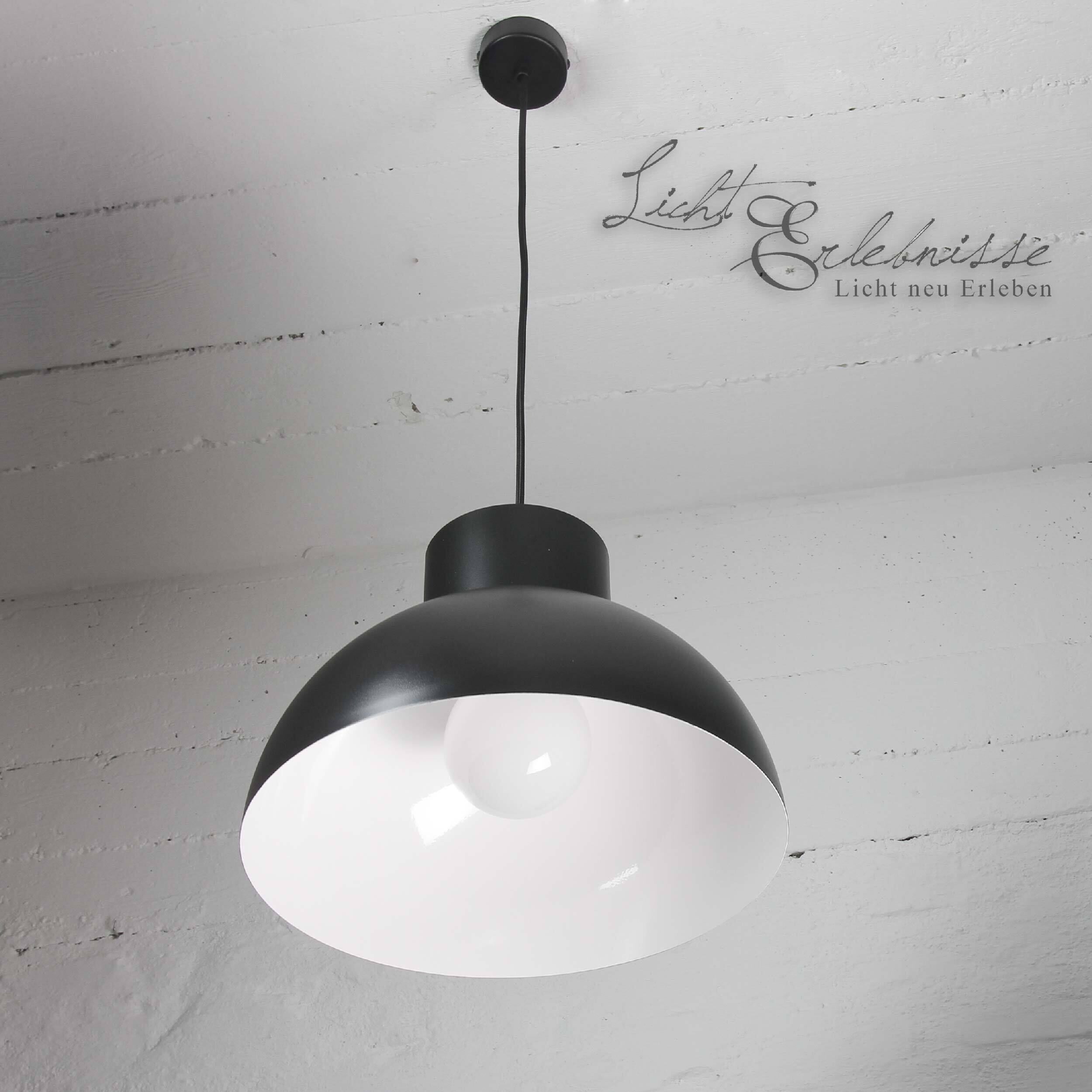 Lampe de loft vintage Lampe à suspendre noire