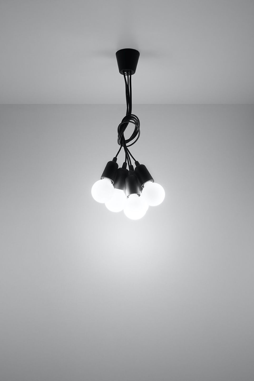 Suspension Noir réglable jusqu'à 90cm Rétro NESSA