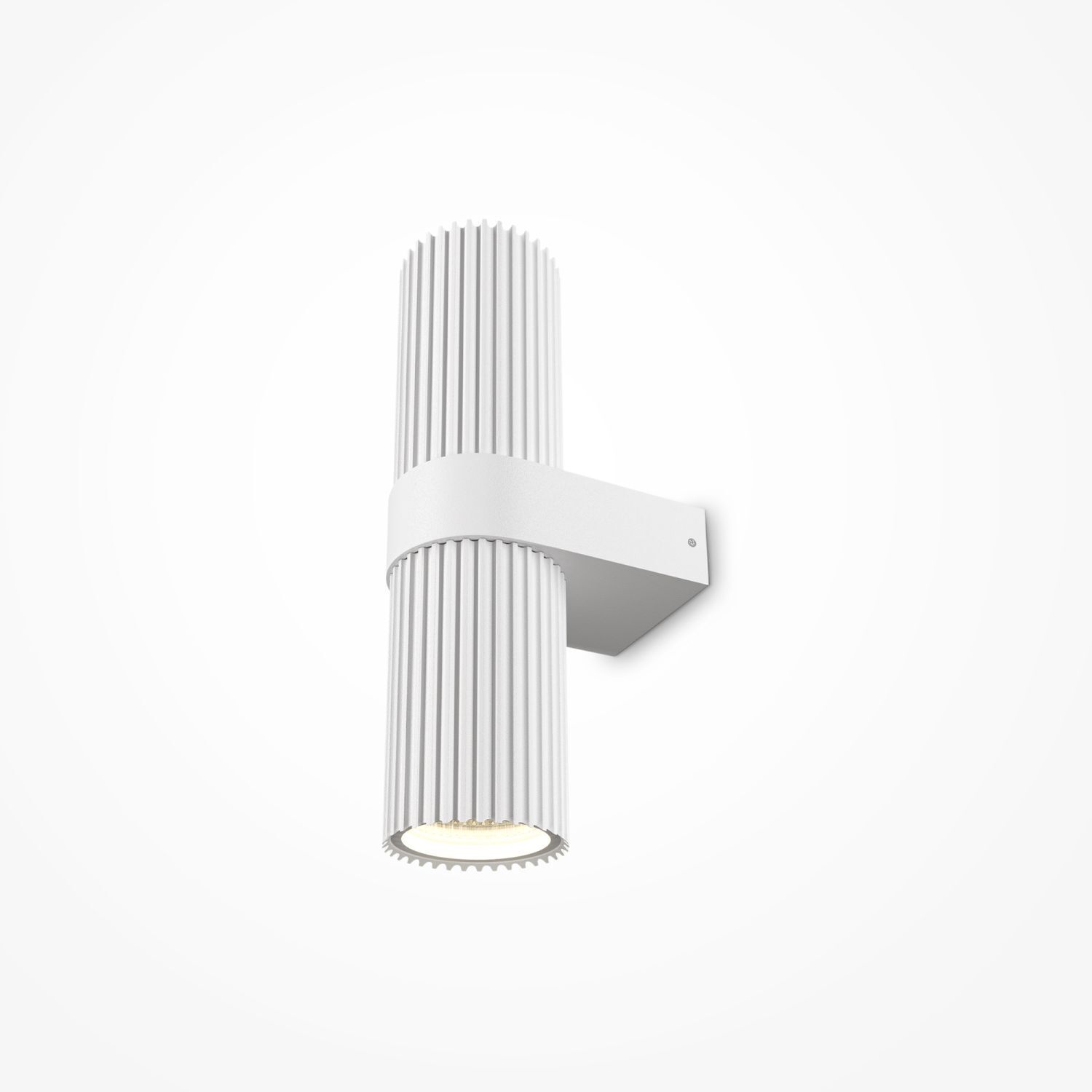 Applique murale aluminium GU10 Up Down hauteur 23 cm blanc