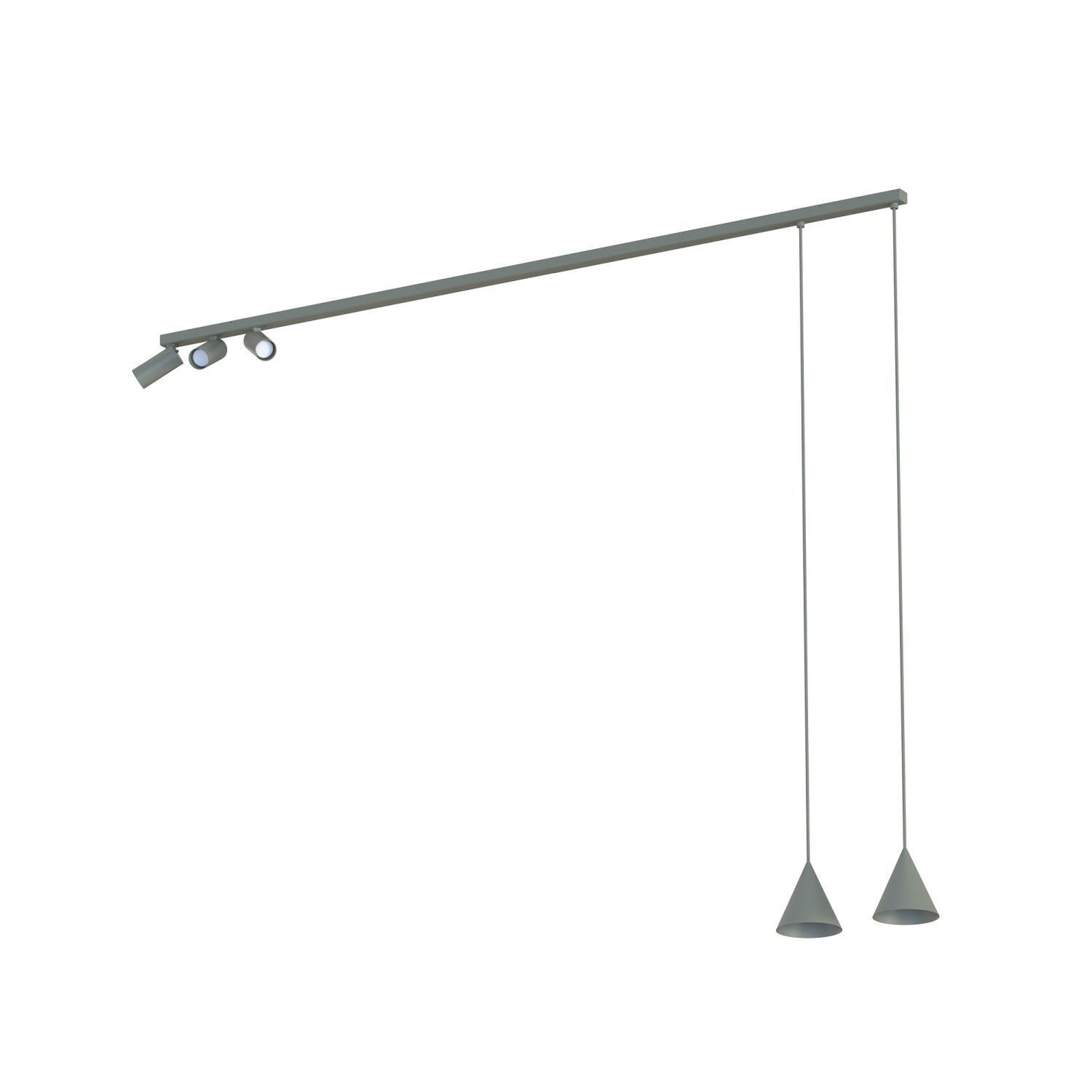 Suspension mobile métal Umbra Gris GU10 160 cm