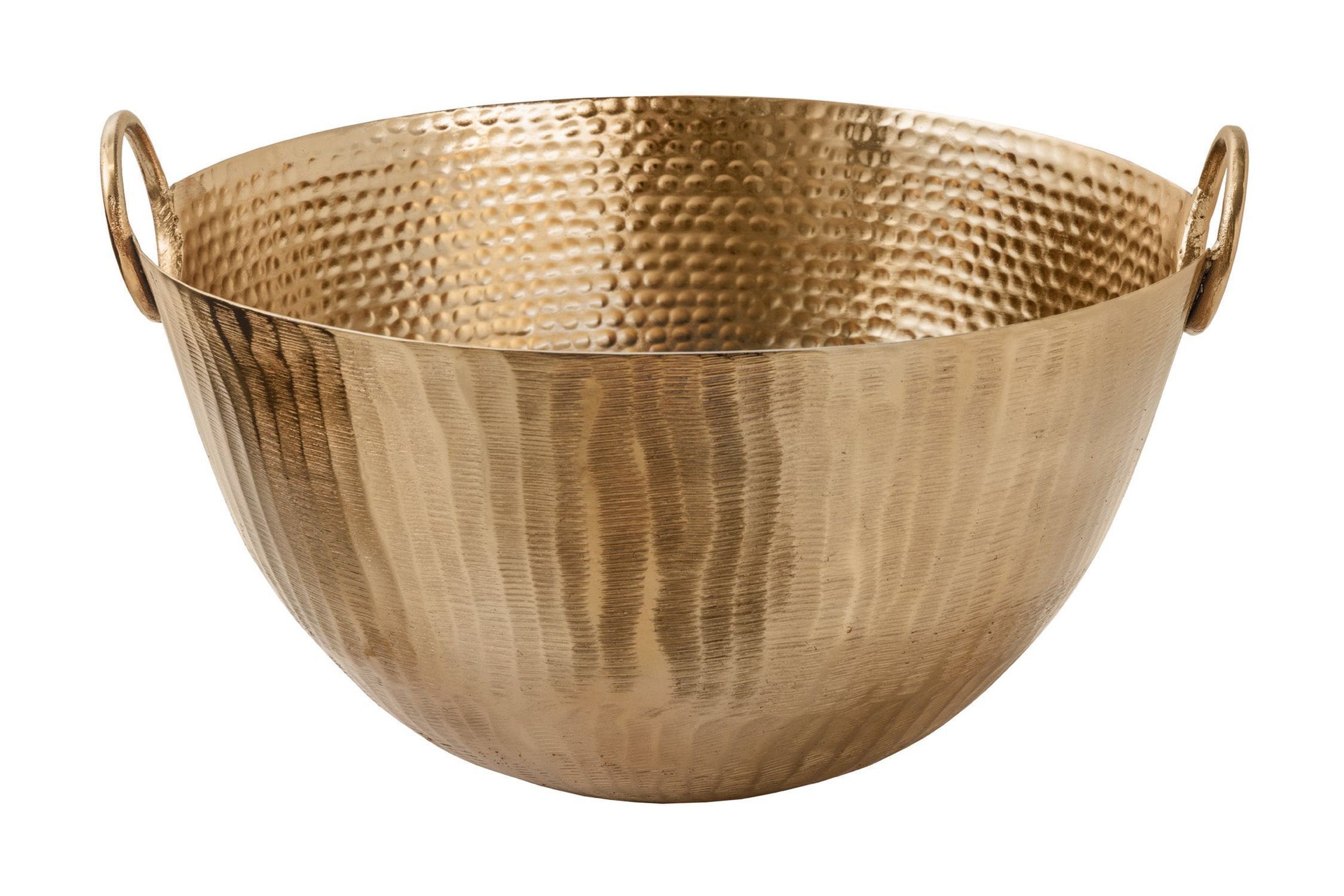 Coupe décorative ronde Ø 25 cm martelé en or fait main Schale, Bronze