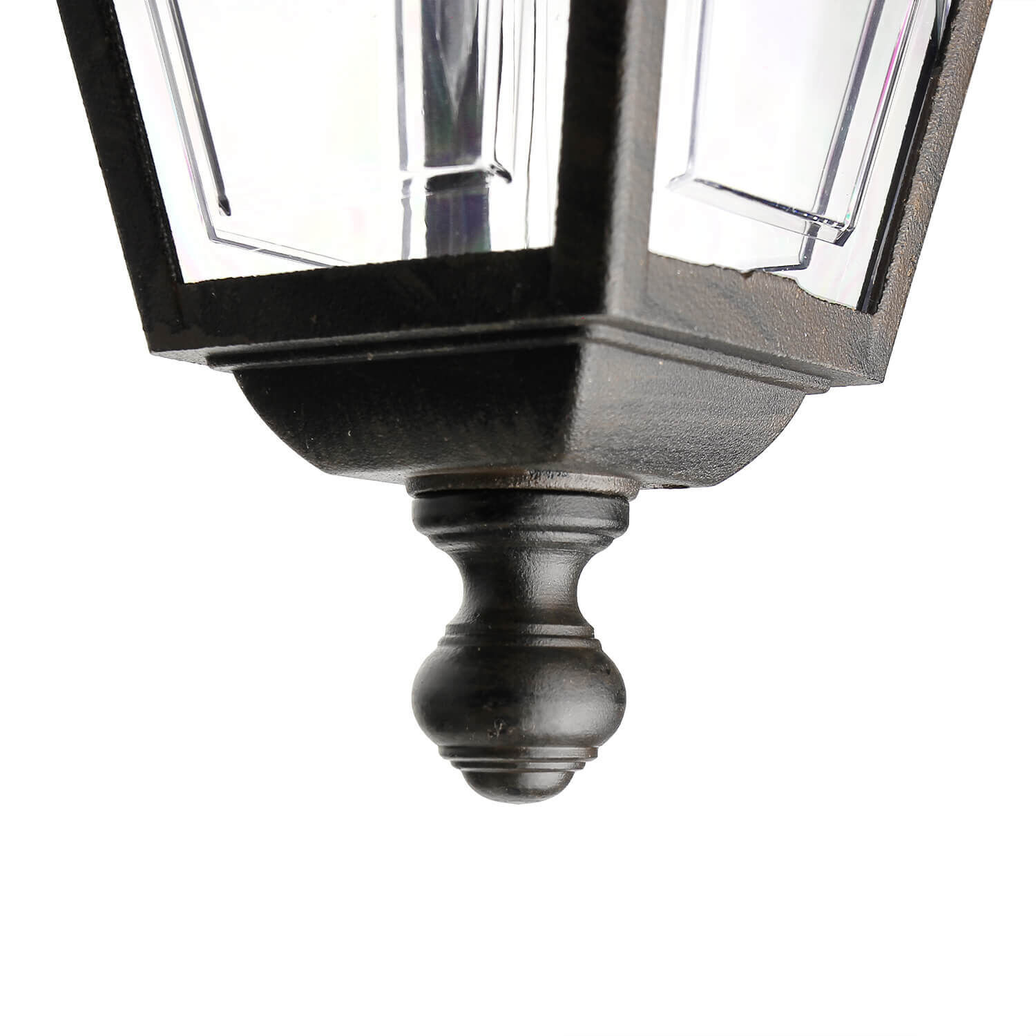 Lampe d'extérieur noire Aluminium IP44 Rustique E27