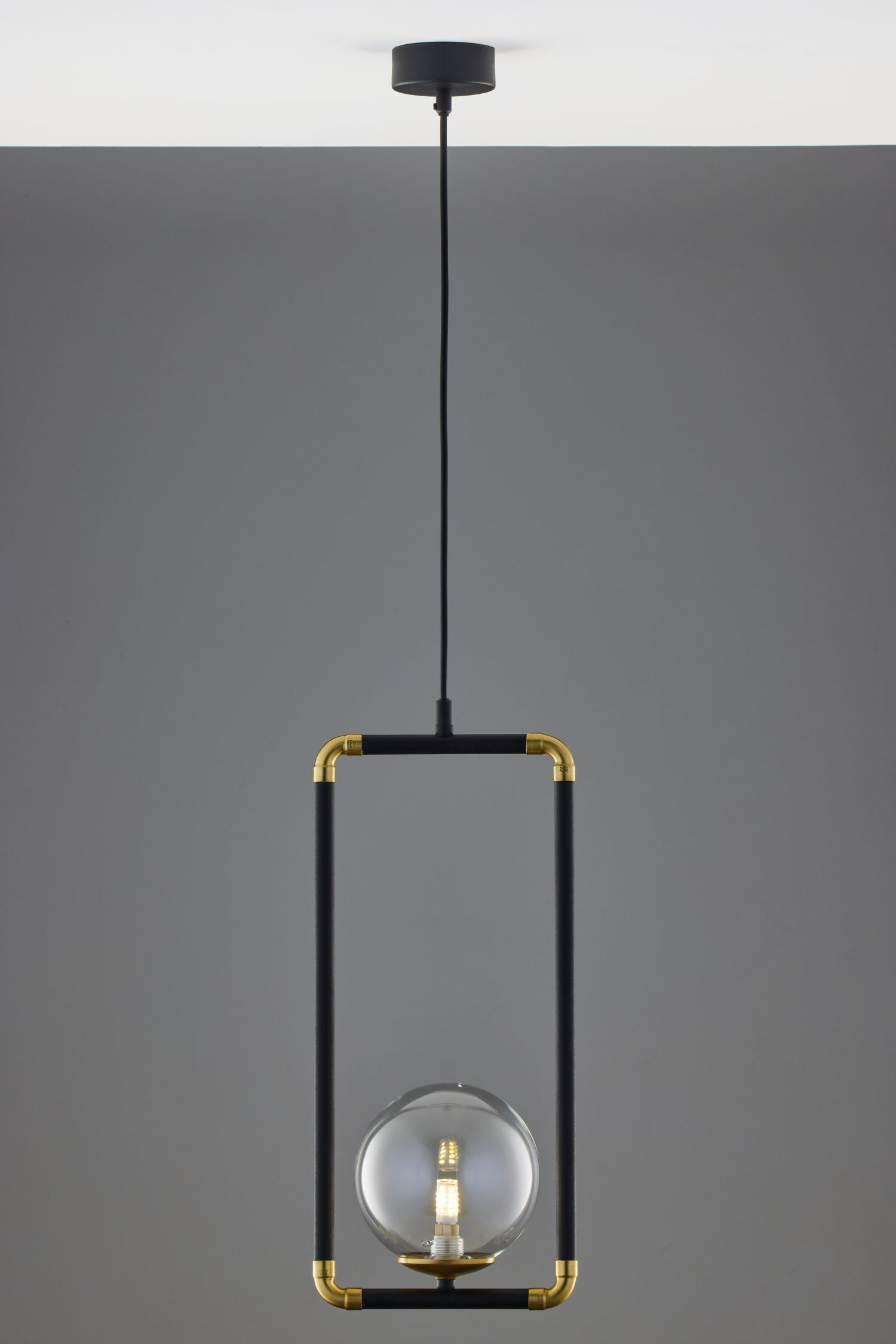 Suspension Moderne Métal Verre G9 L:40 cm Boule Leuchter, Lampe, Leuchte, Deckenleuchte, Beleuchtung