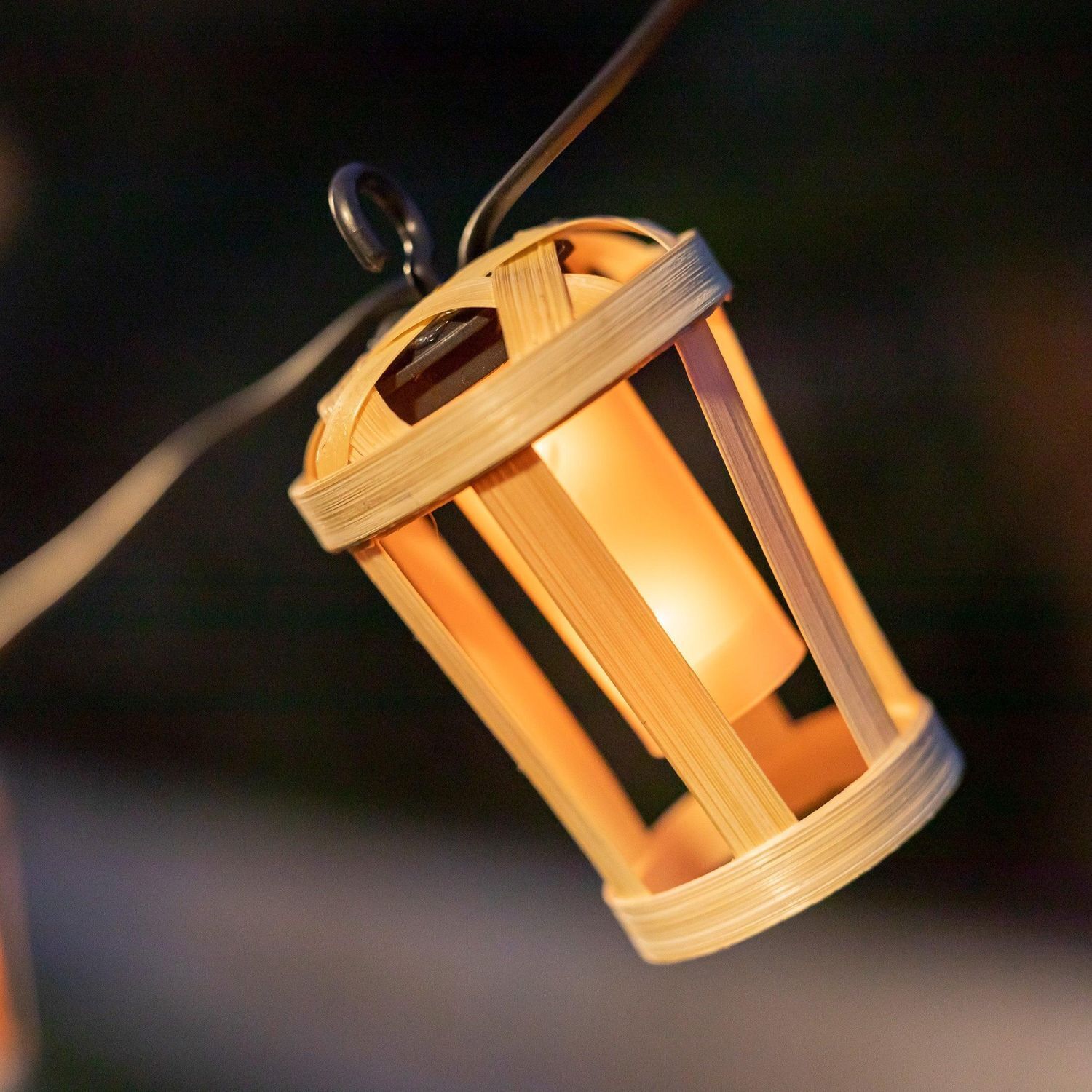 Guirlande lumineuse LED extérieure avec fiche IP44 2000 K Bambou 5m