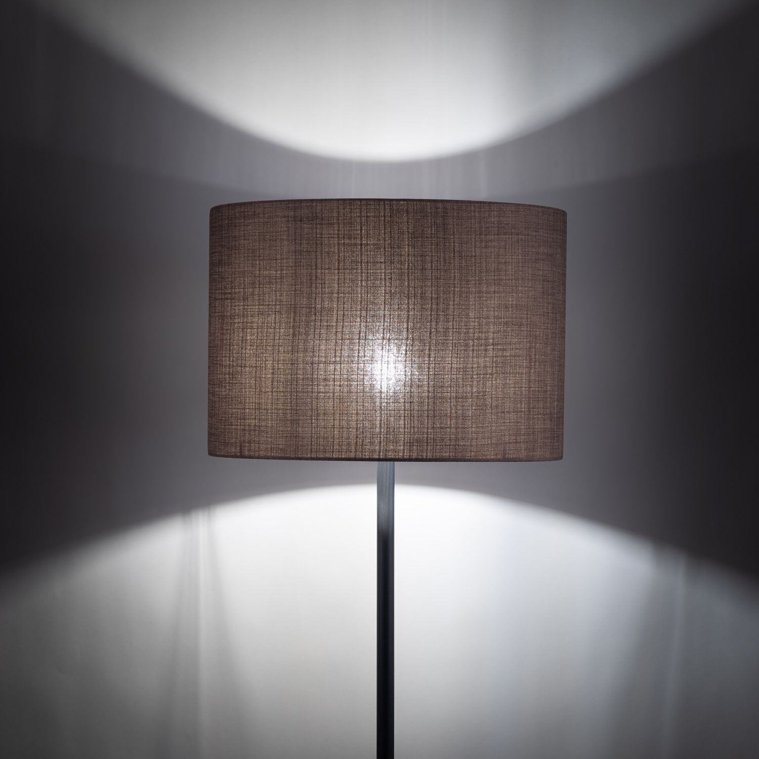 Stehlampe Modern 165 cm Metall Jute E27 Schwarz Braun Lampe, Lampenschirm