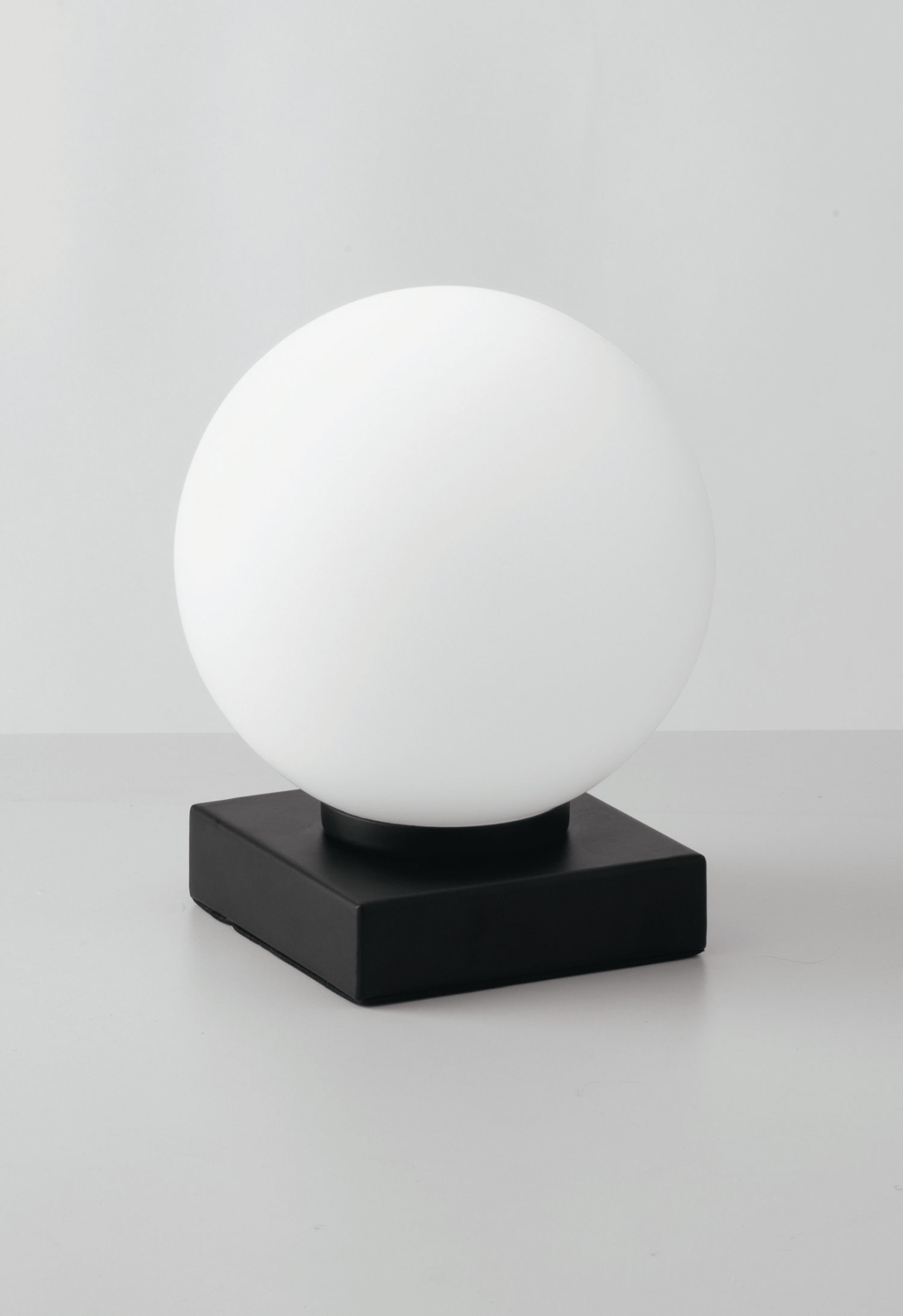 Lampe de table verre métal H:17,5 cm E14 Boule confortable