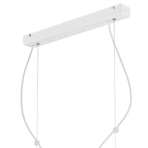 Lampe Salon Suspension blanche métal allongée